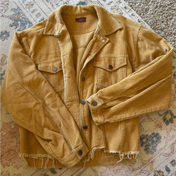 POL Mustard Corduroy Cropped Jacket - Picture 3 of 4